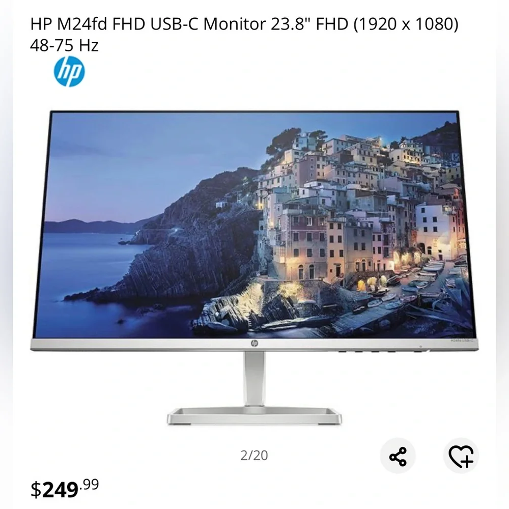 HP M24fd FHD USB-C Monitor 23.8”